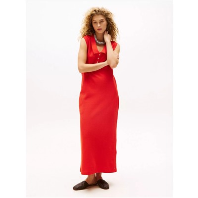 Sleeveless Polo Maxi Dress