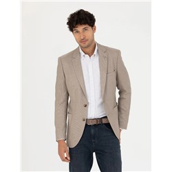 Açık Kahverengi Ekstra Slim Fit Spor Ceket