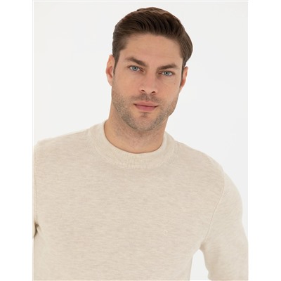 Krem Melanj Slim Fit Basic Kazak