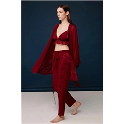 Bonnie Clyde Kadın 3'lü Sabahlık Ve Pijama Takım, %100 Viskon BN3013