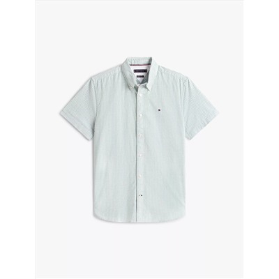 Short-Sleeve Stripe Oxford Shirt