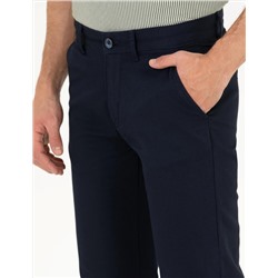 Lacivert Regular Fit Kanvas Pantolon