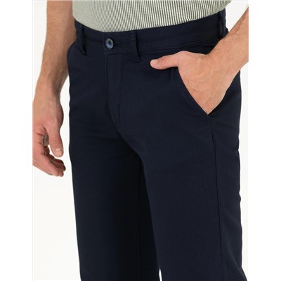 Lacivert Regular Fit Kanvas Pantolon
