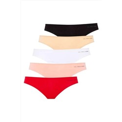 U.S. Polo Assn.Kadın Çok Renkli 5'li Brazilian Slip
