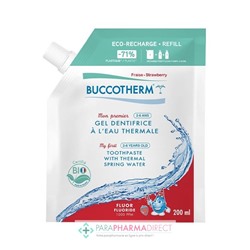 Buccotherm "Mon Premier" Gel Dentifrice à l'Eau Thermale 2-6 ans Fraise BIO ECO-RECHARGE 200ml