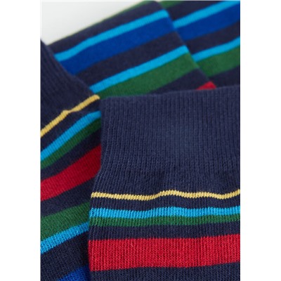 Kurze Herrensocken mit Streifenmotiv