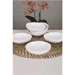 Keramika Mat Beyaz Halka Çerezlik/Sosluk 13 Cm 6 Adet ST489006F022A0000000AYD100