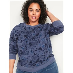 Vintage Crew-Neck Plus-Size Sweatshirt