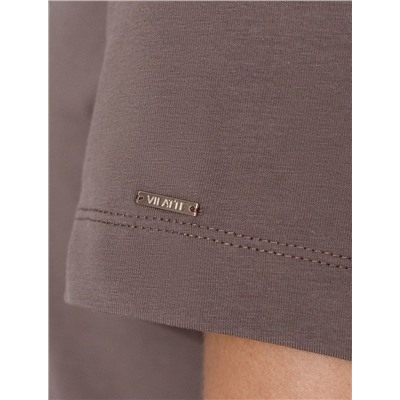 Нарядная футболка с принтом фольгой из премиального хлопка с эластаном