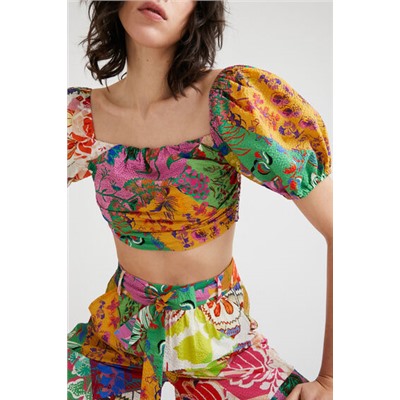 Blusa cropped M. Christian Lacroix