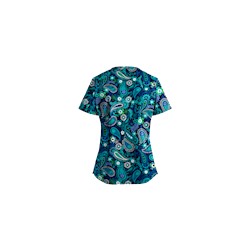 UA Tibetan Tease Navy Scrub Top