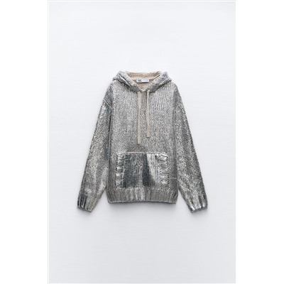 FOIL KNIT HOODIE