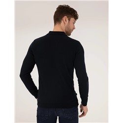 Lacivert Slim Fit Kazak