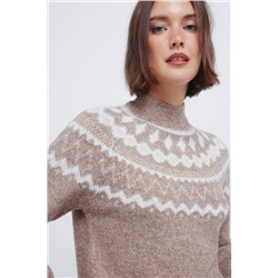 Jersey cenefa jacquard pelo