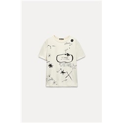 T-SHIRT WITH CONTRAST PRINT