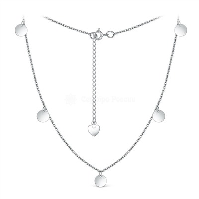 Колье из серебра родированное - Круги 240-10-189-1р