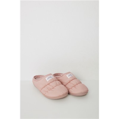 Zapatillas casa nylon acolchado rosa