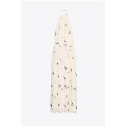 BUTTERFLY HALTER LONG DRESS