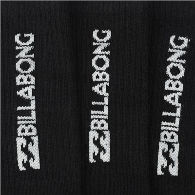 Billabong Unisex Crew Tennis Socken 3 Paar schwarz BG-02 CREW