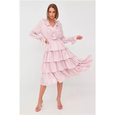 Vestido avolantado Rosa
