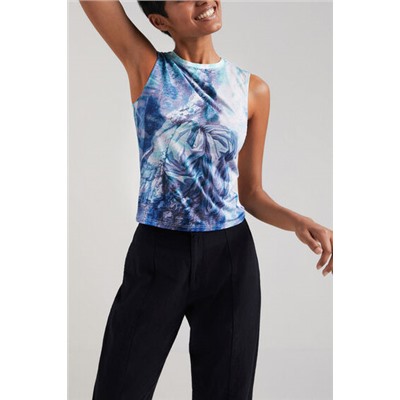 Camiseta arty canalé