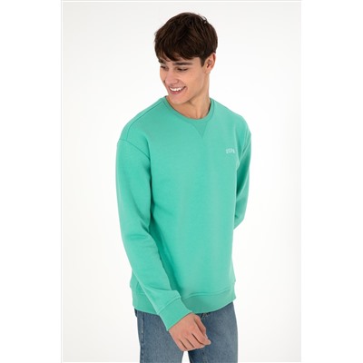 Erkek Mint Basic Sweatshirt