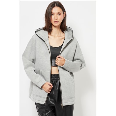Sudadera con capucha - Gris jaspeado