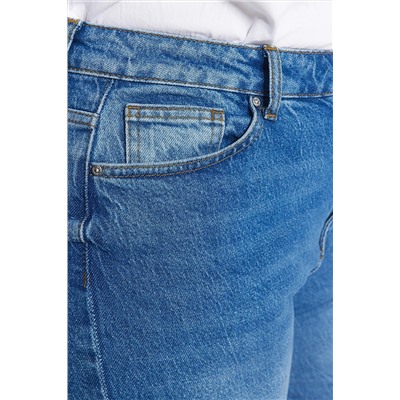 More Sustainable Koyu Mavi Yüksek Bel Comfort Straight Fit Büyük Beden Jeans TBBAW24CJ00045