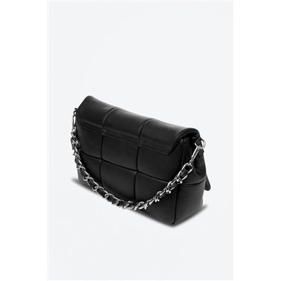 Bandolera de piel Negro