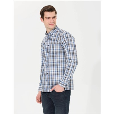 Lacivert Regular Fit Uzun Kollu Gömlek