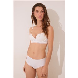 GORGEOUS Sujetador push up algodón relleno aro marfil