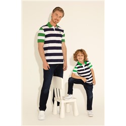 Erkek Regular Fit Polo Yaka Lacivert Tişört