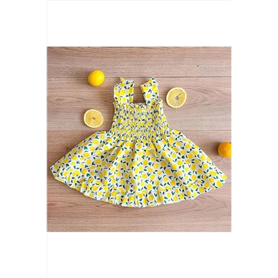 YUKOBABY Limonlu Yazlık Elbise Yklmn01