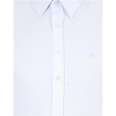 Açık Mavi Slim Fit Armürlü Klasik Gömlek