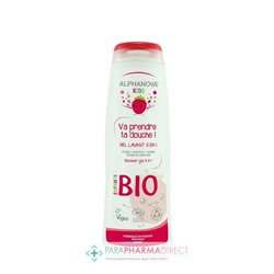 Alphanova Kids Gel Lavant 3 en 1 Fraise 250 ml