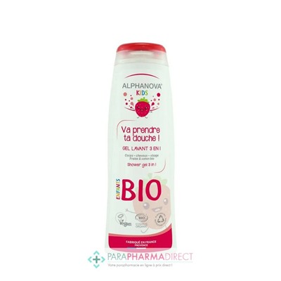 Alphanova Kids Gel Lavant 3 en 1 Fraise 250 ml