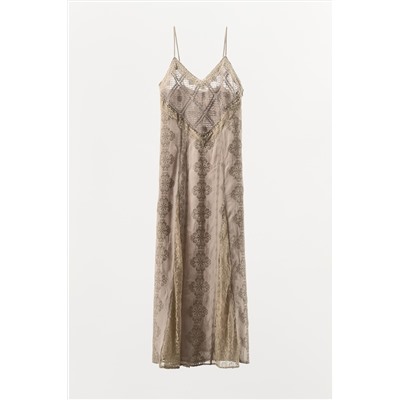 EMBROIDERED LACE DRESS
