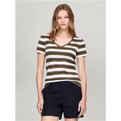 Stripe V-Neck Favorite T-Shirt