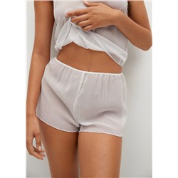 Short pijama semitransaparente -  Mujer | MANGO OUTLET Melilla