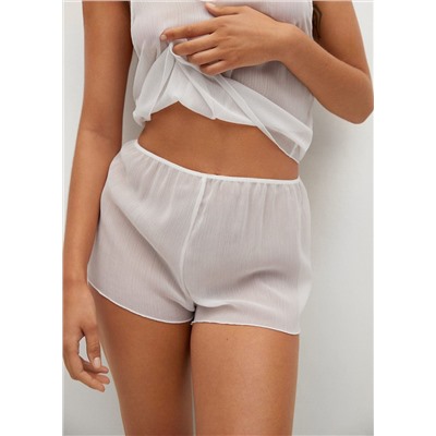 Short pijama semitransaparente -  Mujer | MANGO OUTLET Melilla