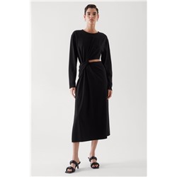CUTOUT-MIDIKLEID SCHWARZ