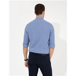 Lacivert Slim Fit Oxford Gömlek