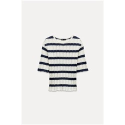 BIAS CUT POINTELLE T-SHIRT