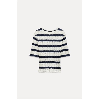 BIAS CUT POINTELLE T-SHIRT