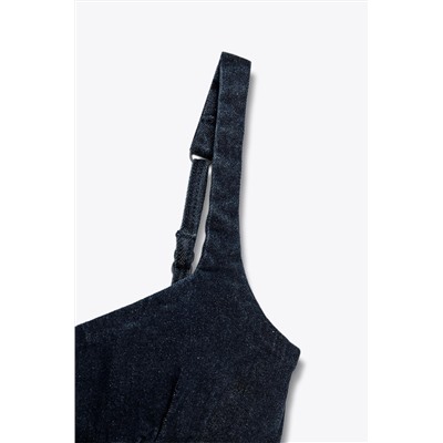 Z1975 STRAPPY DENIM MINI DRESS