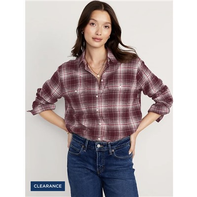 Loose Flannel Boyfriend Shirt