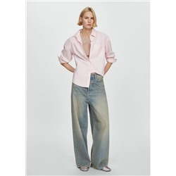 Jeans wideleg loose tiro bajo