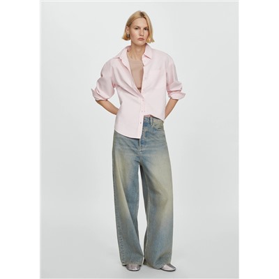 Jeans wideleg loose tiro bajo