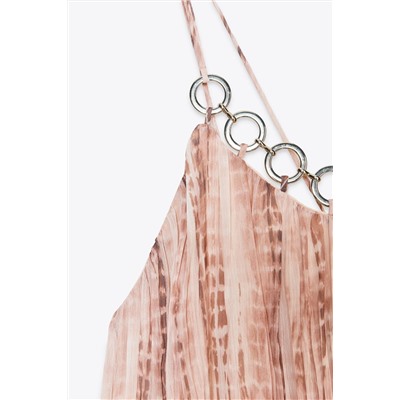 TIE-DYE DRESS WITH RINGS
