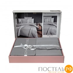 Постельное белье "Карвен" DELUXE ранфорс евро Sweetness grey